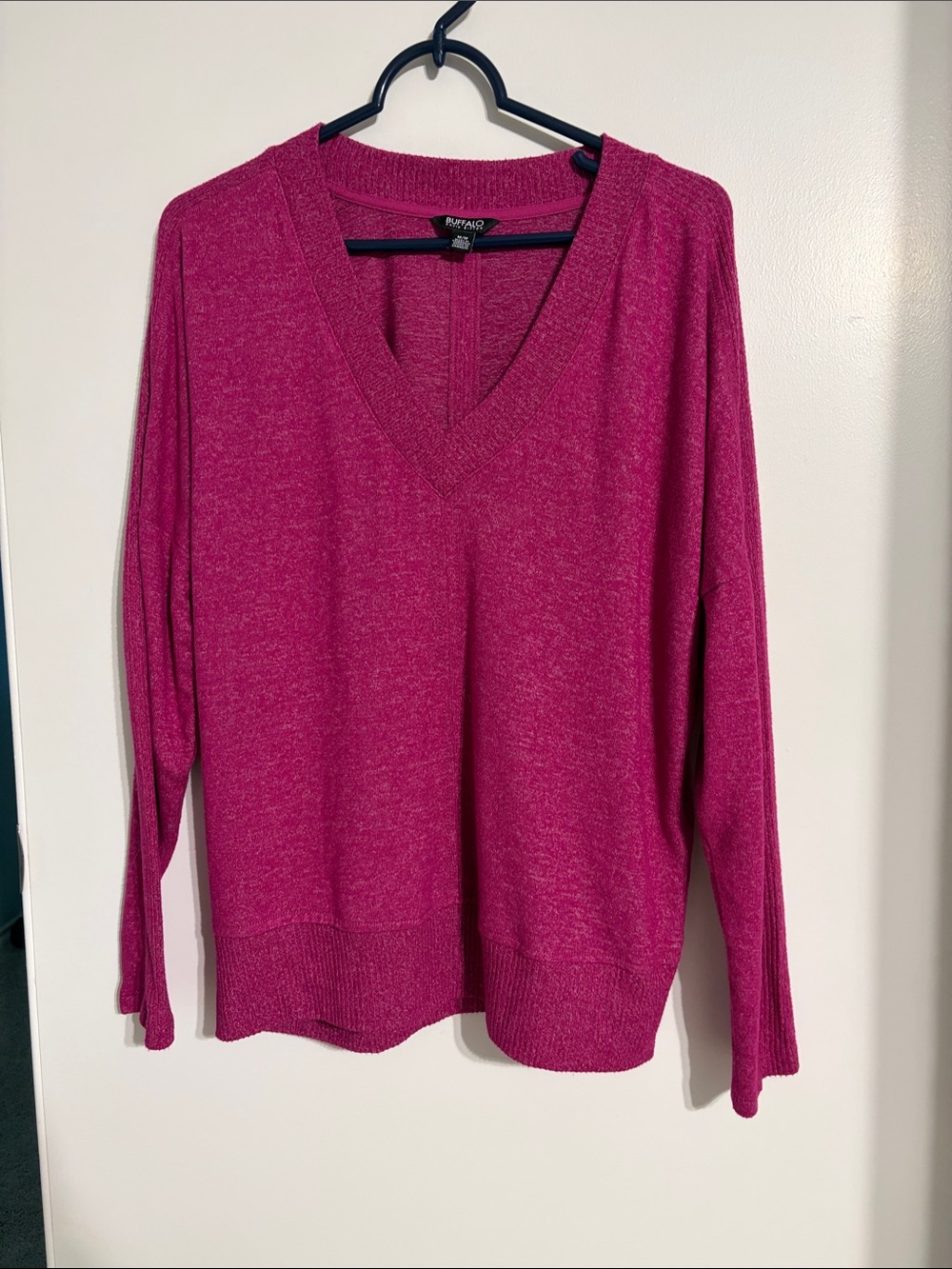 Buffalo David Bitton Women's V-Neck Sweater in Magenta